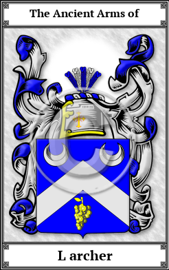 L archer Family Crest Download (JPG)  Book Plated - 150 DPI